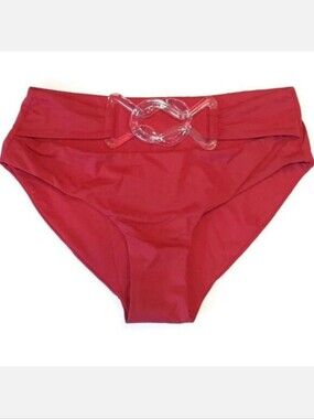 NEW V Del Sol Split Front Clasp Bikini Bottoms Cut Out Solid Sexy Size 4